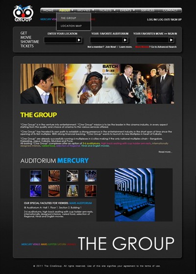Cinegroup: web desin