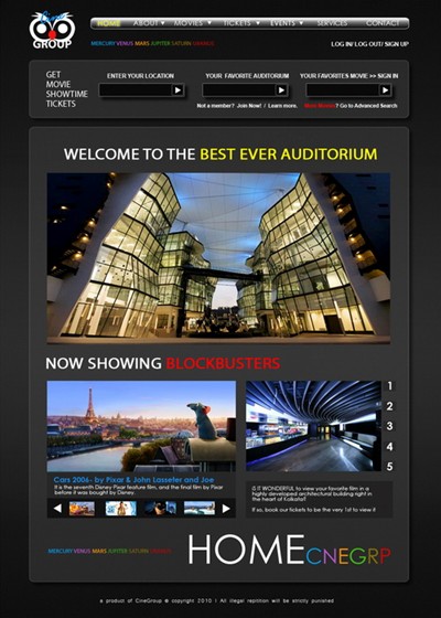 Cinegroup: web desin