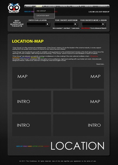 Cinegroup: web desin