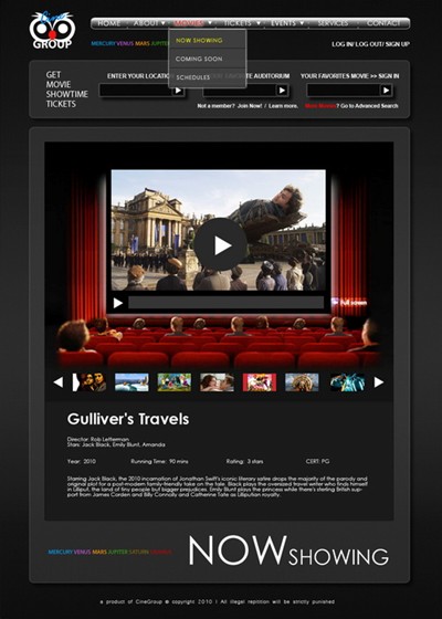 Cinegroup: web desin