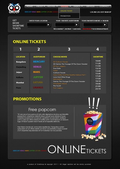 Cinegroup: web desin